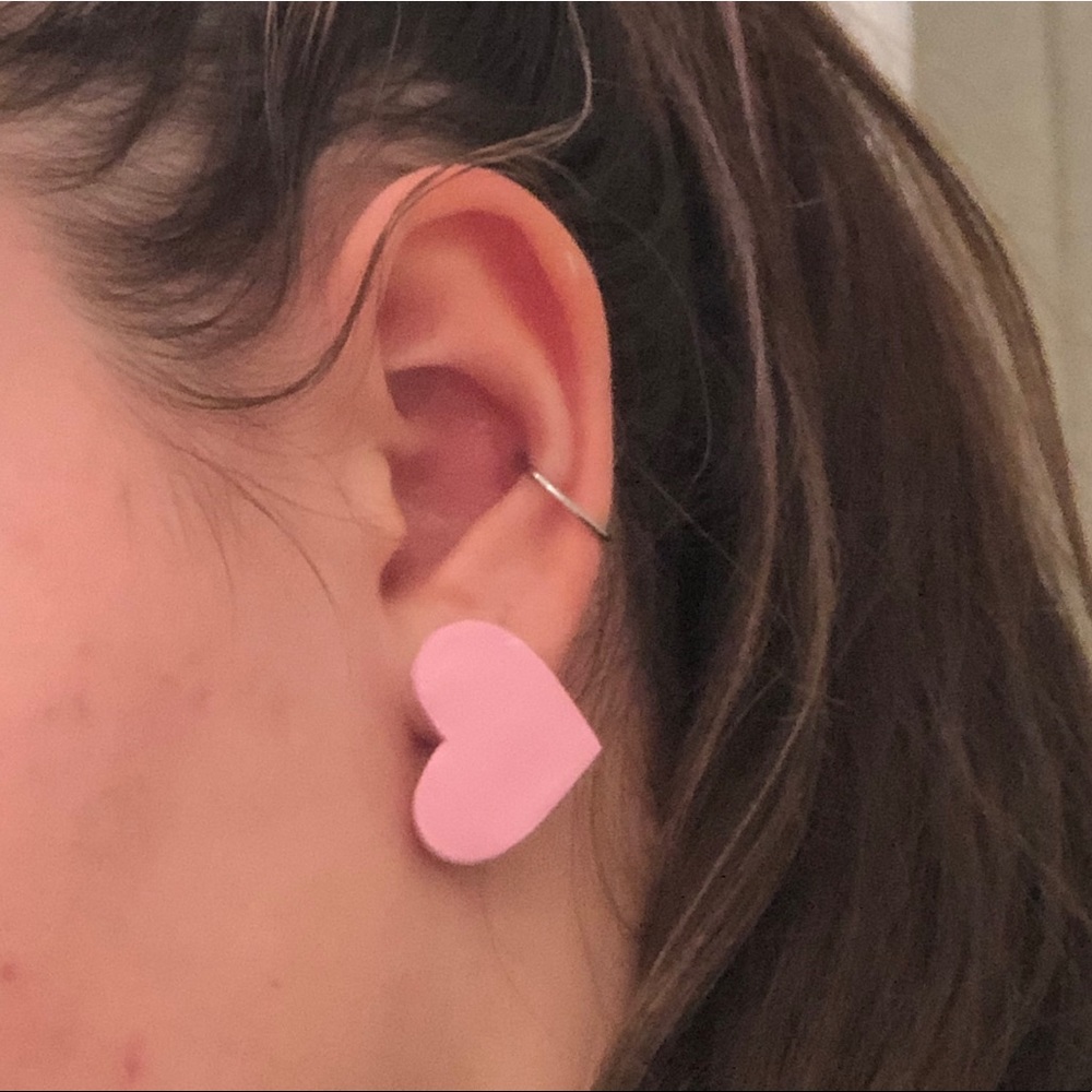 Polymer heart earrings